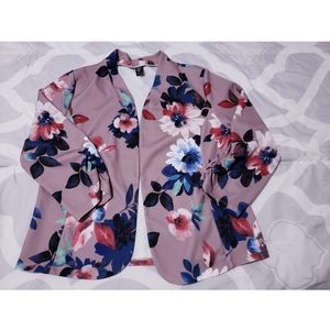 Shein 3/4 Sleeve Floral Blazer